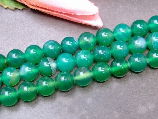 Amazon | グリーンアゲート 緑瑪瑙 AA 1連39cm 通し針、解説書、1mゴム 