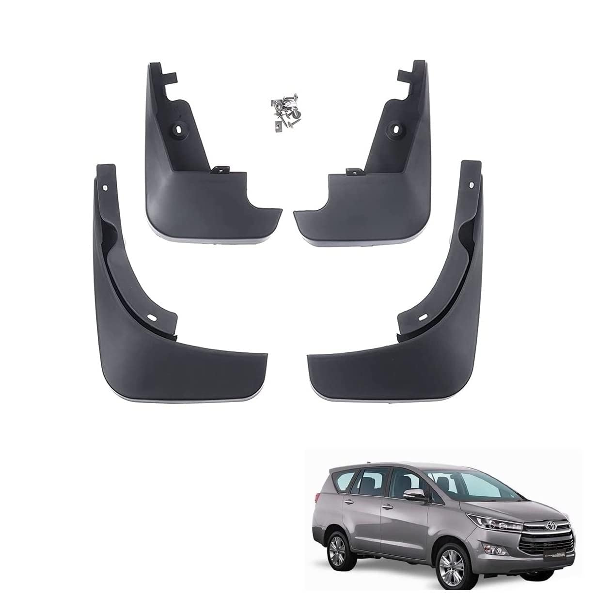 Car O.E Type Custom Fit Front and Rear Mud Flap Guard Compatible for Toyota Innova Crysta-image-40