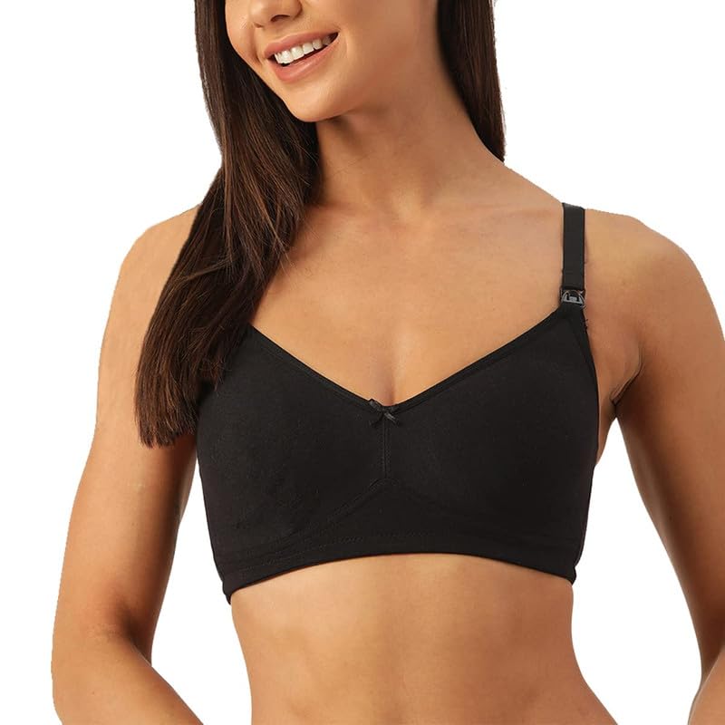 inner sense Organic Cotton Bamboo Nursing Bra for Women I Feeding Bra with Wirefree Design and Removable Pads I Adjustable Straps Maternity Wear with Hook and Eye-picture-46