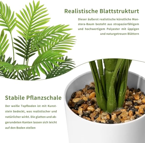 Detaillierter Stamm der Tuocal künstlichen Areca Palme in 71cm Höhe - Detailansicht von Tuocal 71cm Areca Palme Real –...