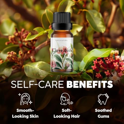 Image of Esslux Clove Essential Oil for Oral Care | 100% Natural Clove Oil for Teeth & Gums | Ideal for Hair, Skin, and Soap Making | Warm, Spicy Scent for DIY Projects, 90 ML