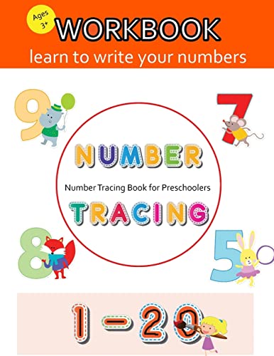 Number Tracing Book for Preschoolers: Number Tracing Book, Practice For Kids, Ages 3-5, Learn numbers 0 to 20