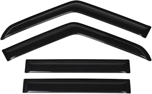 Miniatura 9 de OCPTY Viseras de ventana para Jeep 1984-2001 para protectores de lluvia con cinta adhesiva, deflectores de ventana lateral, 4 piezas (2 piezas para