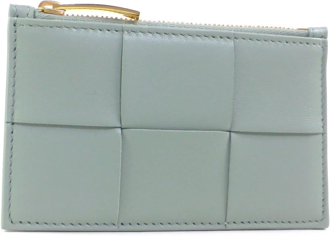 Bottega Veneta 681010 New Sage Women’s Coin Case、Maxi Intore Cassette、Zippered Card Case、New Sage