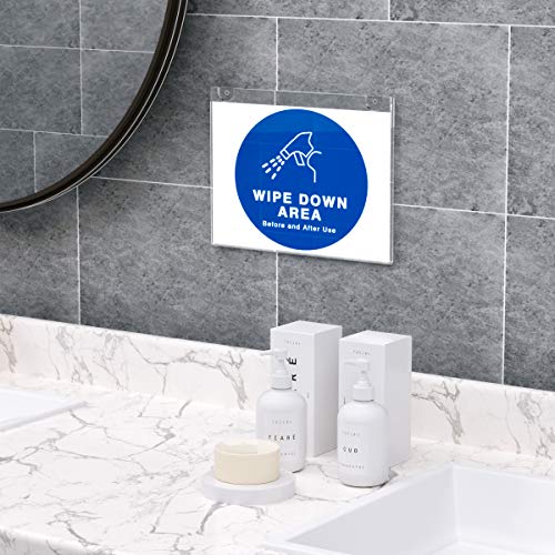 Niubee 10-Packs 8.5X11 Sign Holder Horizontal For Wall Door, Clear Acrylic Picture Frame For Paper With Free 3M Tape And Mounting Screws #TOP6