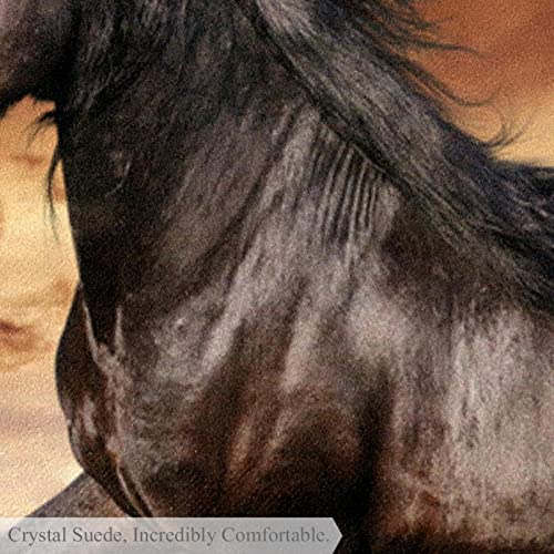 Tapis rond cheval des prairies nuageuses de 70cm pour décorer l'intérieur