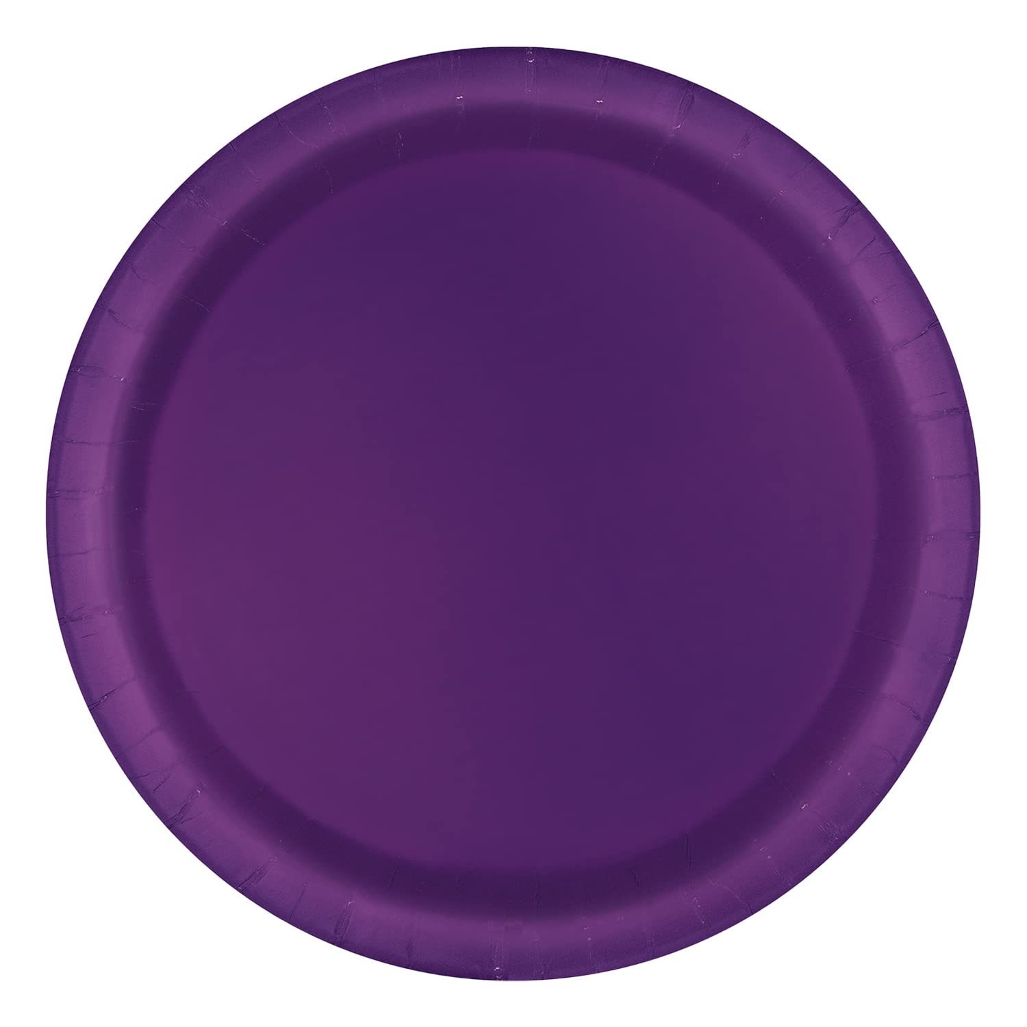 Trimming Shop 9" Heavy Duty Round Dessert Disposable Plates 23cm - Colour Themed Paper Tableware for BBQs, Weddings, Anniversary, Birthday, Multipurpose Occasions 16 Pack, Deep Purple — image 1