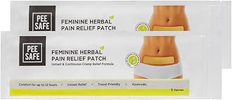 PEESAFE Feminine Herbal Pain Relief Patches(Pack Of 10)|Natural Pain Relief Patches|No Side Effects|Sleek Design|Comfort For Upto 12 Hours
