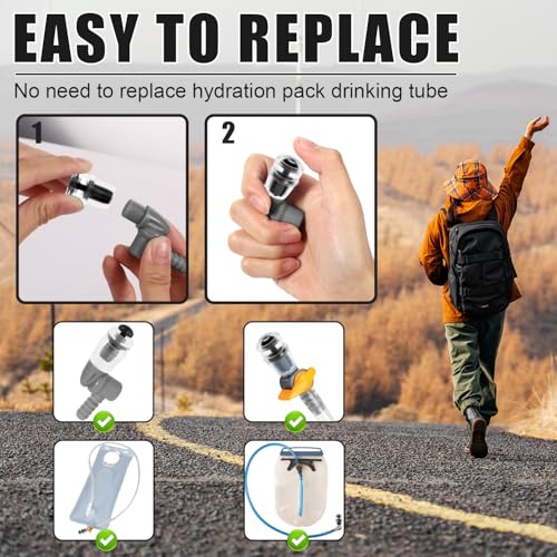 4 Packs Bite Valve Replacement Sheath for Osprey, Hydration Pack Bite Valve BPA-Free Bite Valve Nozzle Silicone Water Bladder Mouthpiece Compatible with Hydrapak Hydration Reservoirs (Black)
