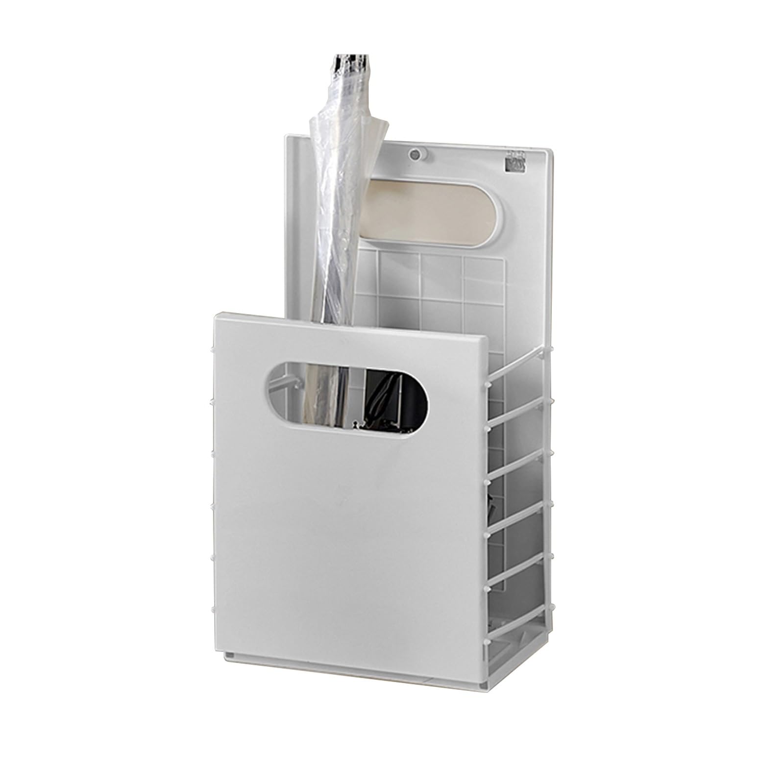 HYLYGFH WallMounted Umbrella Holder for Entryway Foldable No Installation Umbrella Stand for Office & Hotel Stylish Gray Indoor Umbrella Storage Solution