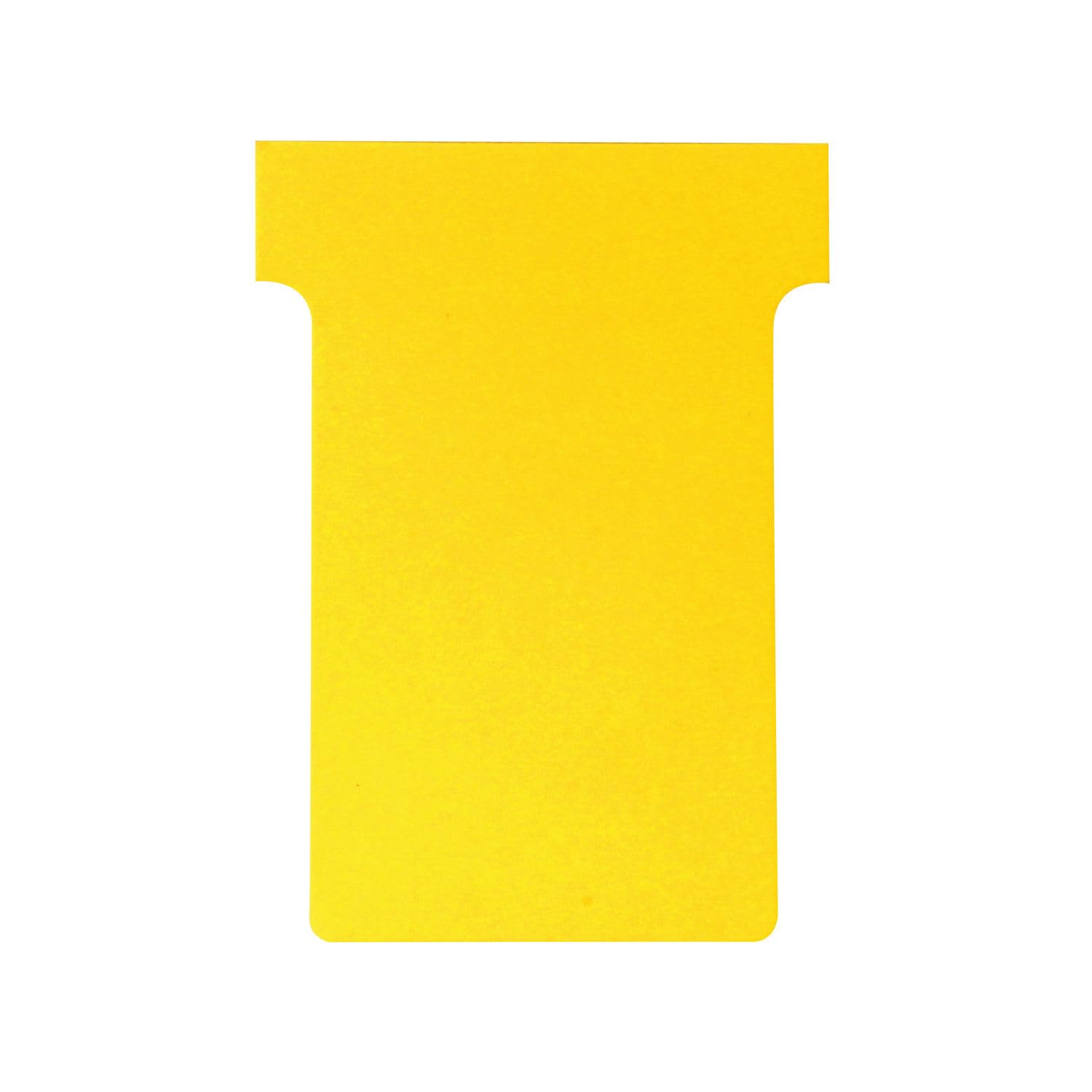 T-Card Pack of 100 Index Cards for Planning Boards, Durable Plastic T-Cards for Scheduling, Office & Project Management Use (Yellow, Size 3 80x120mm, Millimeters)