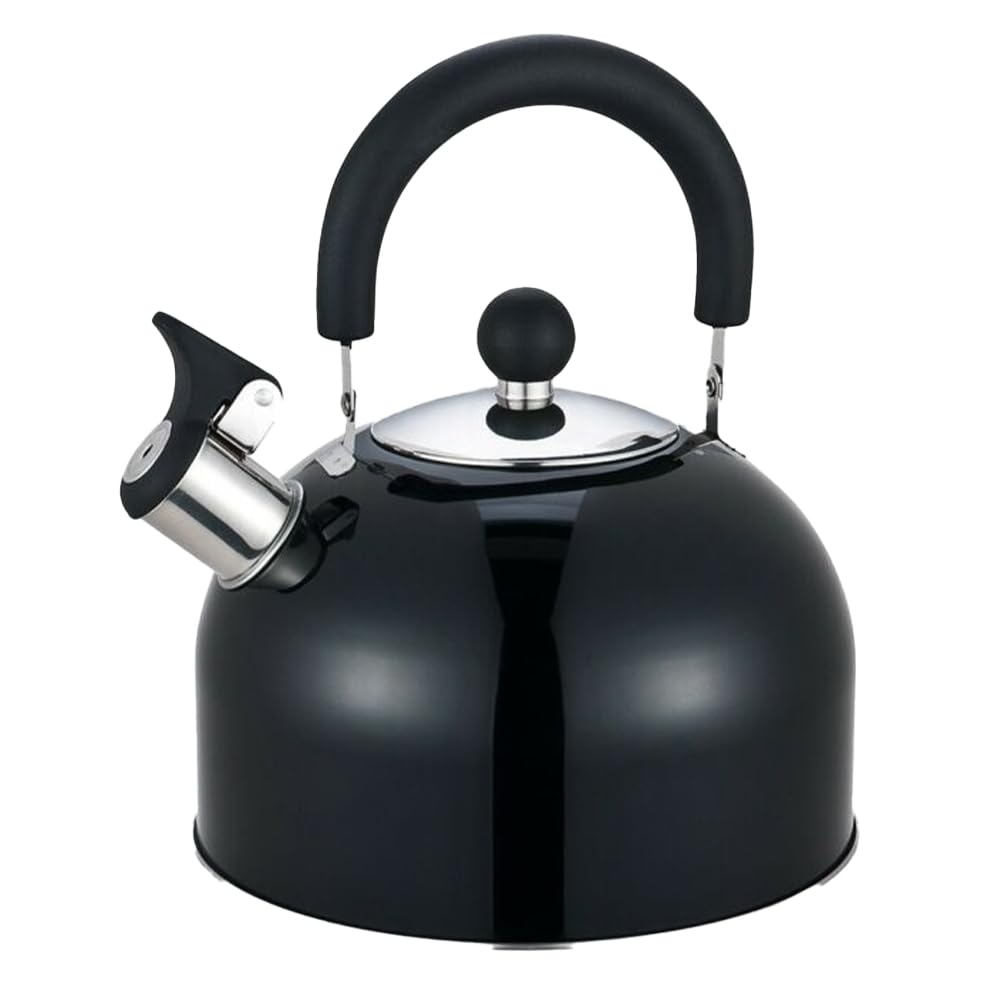 Bouilloire à sifflet avec poignée phénolique anti-brûlure en inox