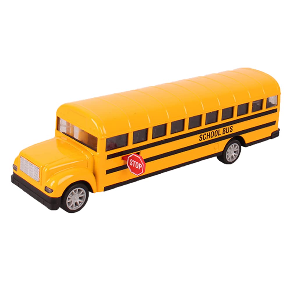DIYARTS School Bus Toys, Bus American Style Feature with Lights and Cool Openable Doors, Toy School Bus with Lights and Sound Toy Vehicles for Girls,Boys,Toddlers