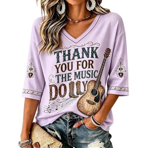 Dolly Music Queen Legend Tops for Women Parton Tribute Retro Blouse