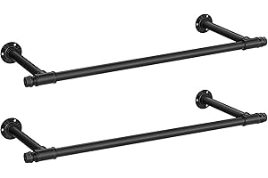 SONGMICS Wall Mounted Garment Rack: Maximize Space and Elevate Home Decor