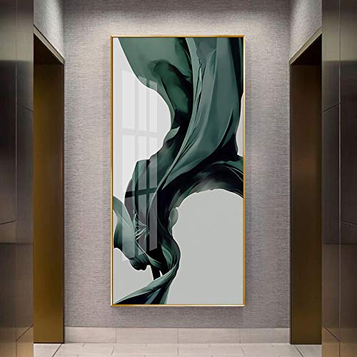 Toile art affiche impression vert abstrait 40x80cm pour mur art moderne décor à la maison