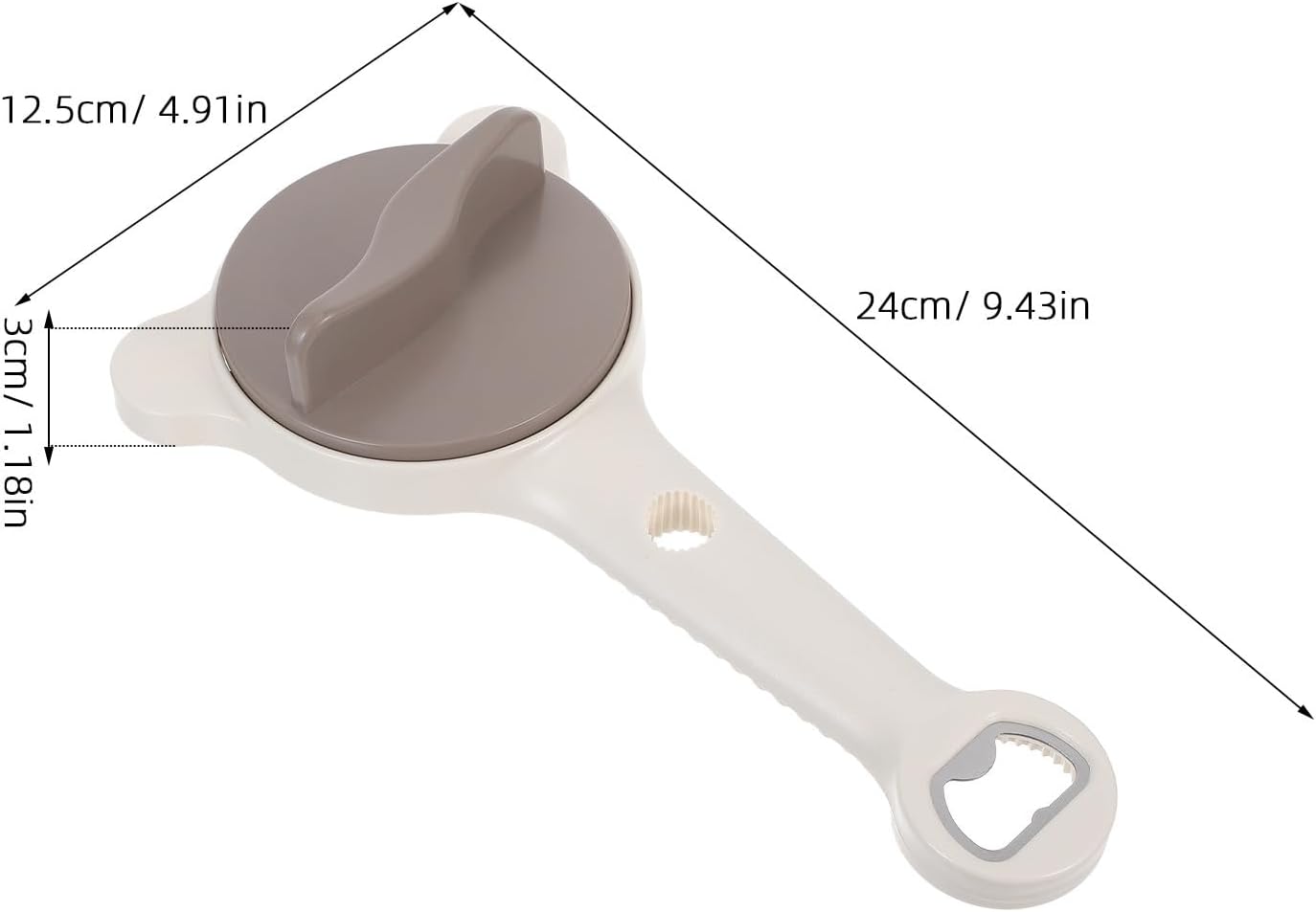Universal Cap Opener, 4 in 1 Handheld Jar and Bottle Opener Gripper for Weak Hands, Multi Function Lid Remover, Labor Saving Kitchen Tool for Elderly