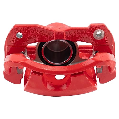 Image of TRQ Front Right Brake Caliper w /Bracket Performance Red Passenger Side | For 2010-2012 Lexus HS250h 2008-2015 Scion xB 2012-2017 Toyota Prius V 2011-2018 RAV4