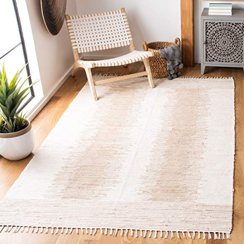 Safavieh Montauk Collection MTK752A Handmade Flatweave Beige Cotton Area Rug (8' x 10')