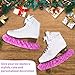 TUYUU Ice Skate Guards,Fuzzy Skate Guards for Hockey Skates Figure Skates Ice Skates.Ice Skate Blade Covers for Toddler Kids Youth Adults Men Women Boys Girls.Skate Soakers (Pink#A, S)