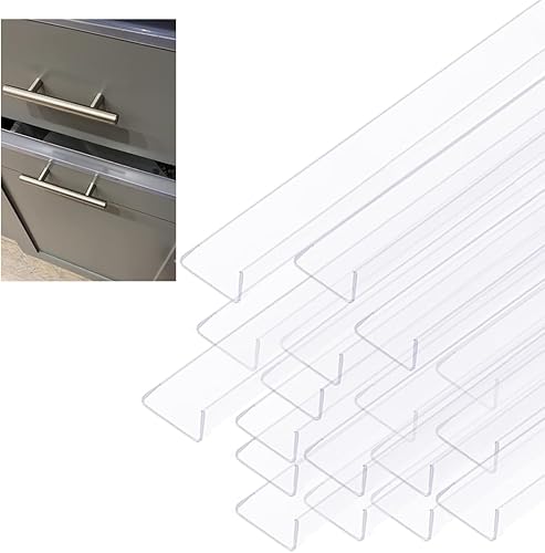 Protector de plástico transparente para puerta de gabinete, 18 unidades, protector de borde de plástico, funciona para puertas de gabinete de 34