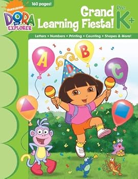 Paperback Dora's Grand Learning Fiesta K+ (Nick Jr. Bind-Up Workbooks) Book