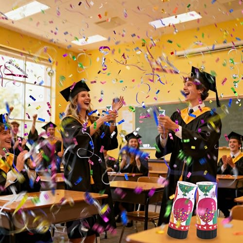 Image of 8 PCS Colorful Party Confetti Poppers for Wedding Birthday Graduation Baby Shower Graduation Party Supplies Decorations