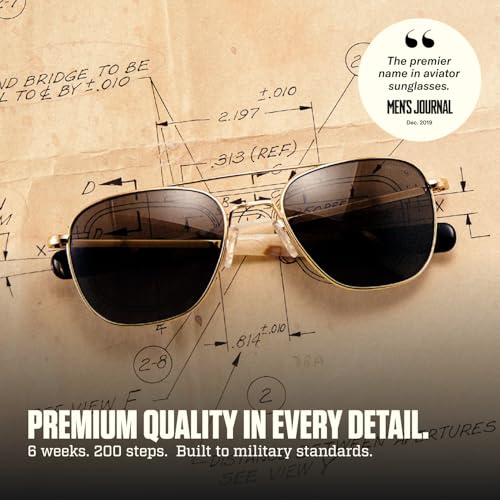 Image of Randolph Eyewear Aviator Sunglasses for Men & Women - Aviator II Non-Polarized & Polarized, 23k Gold UV Protection Sunglasses