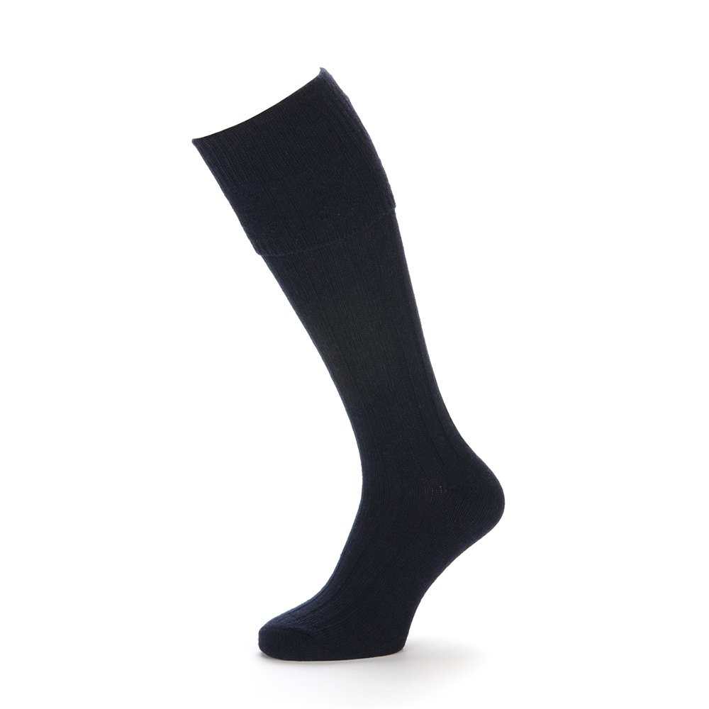 The Scotland Kilt Company Men's Scottish Kilt Hose Socks in Navy - Wool Blend Gents Outfit Accessory - 8-10 UK