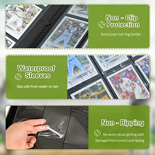 Morinbo Baseball Card Binder For Trading Cards, 9 Pocket Card Binder Fit 540 Cards Includes 30 Pages, For Tcg Collection Storage, Football Card, Baseball Card, Sport Card (Blue) #TOP5