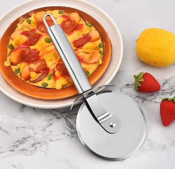 Stainless Steel Pizza Cutter Wheel, Ergonomic Pizza Slicer Wheel, Pizza Slicer for Kitchen