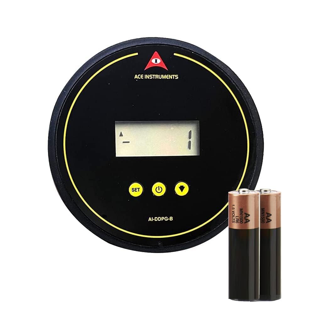Misuratore di pressione differenziale a batteria (intervallo: da -250 a 250 Pascal) per camere bianche, HVAC, flusso d'aria laminare | Modello: AI-DDPG-B