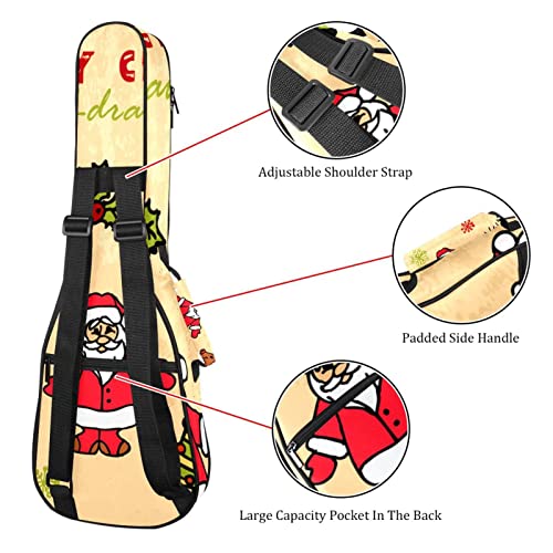 Housse pour ukulélé avec carte de Noël pour ukulélé soprano ténor Concert 68,4 cm Épaisseur 10 mm - Les Beatles, Paul McCartney, John Lennon, RIngo Starr, George Harrison Housse pour ukulélé avec carte de Noël pour ukulélé soprano ténor Concert 68,4 cm Épaisseur 10 mm – Image 4