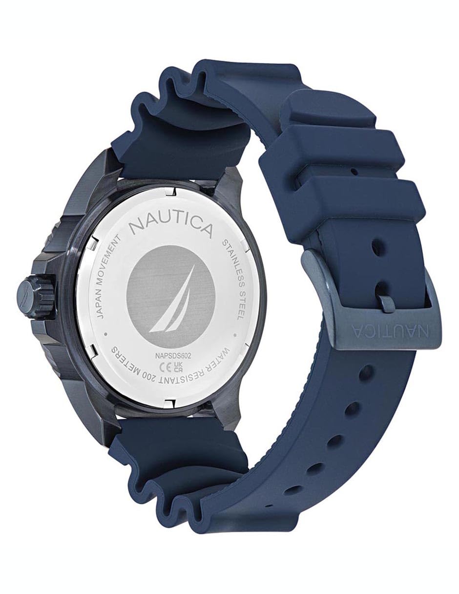 Nautica NCT Sea Dive - Reloj de Pulsera de Silicona Azul para Hombre (Modelo: NAPSDS602)