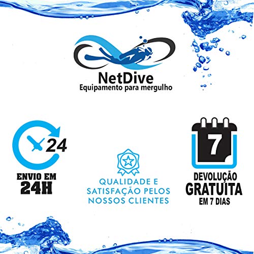 SK-Central Fun Dive, Snorkel Respirador Frontal Longo para Natação Cor:Transparente - Azul