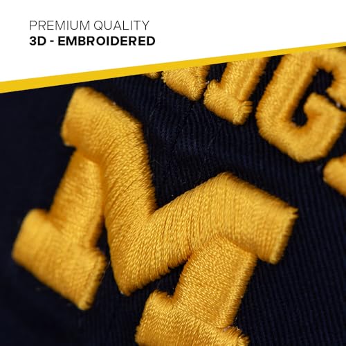 Gorra bordada ajustable University of Michigan azul miniatura 3