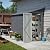 LZbeiteM Shed Lean to Storage Shed, Outdoor 4' x 8' Metal Wall Side Storage Sheds & Outdoor Storage, Garden Storage Cabinet for Backayrd, Patio and Outdoor Use,Grey
