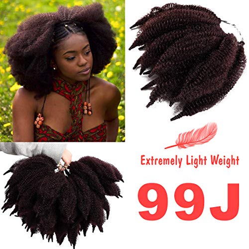 Silike 7" New Mali Bob Crochet Hair For Beauty (2 Bundles Per Pack) Afro Kinky Marlybob Crochet Braids Hair Extension (U99J)
