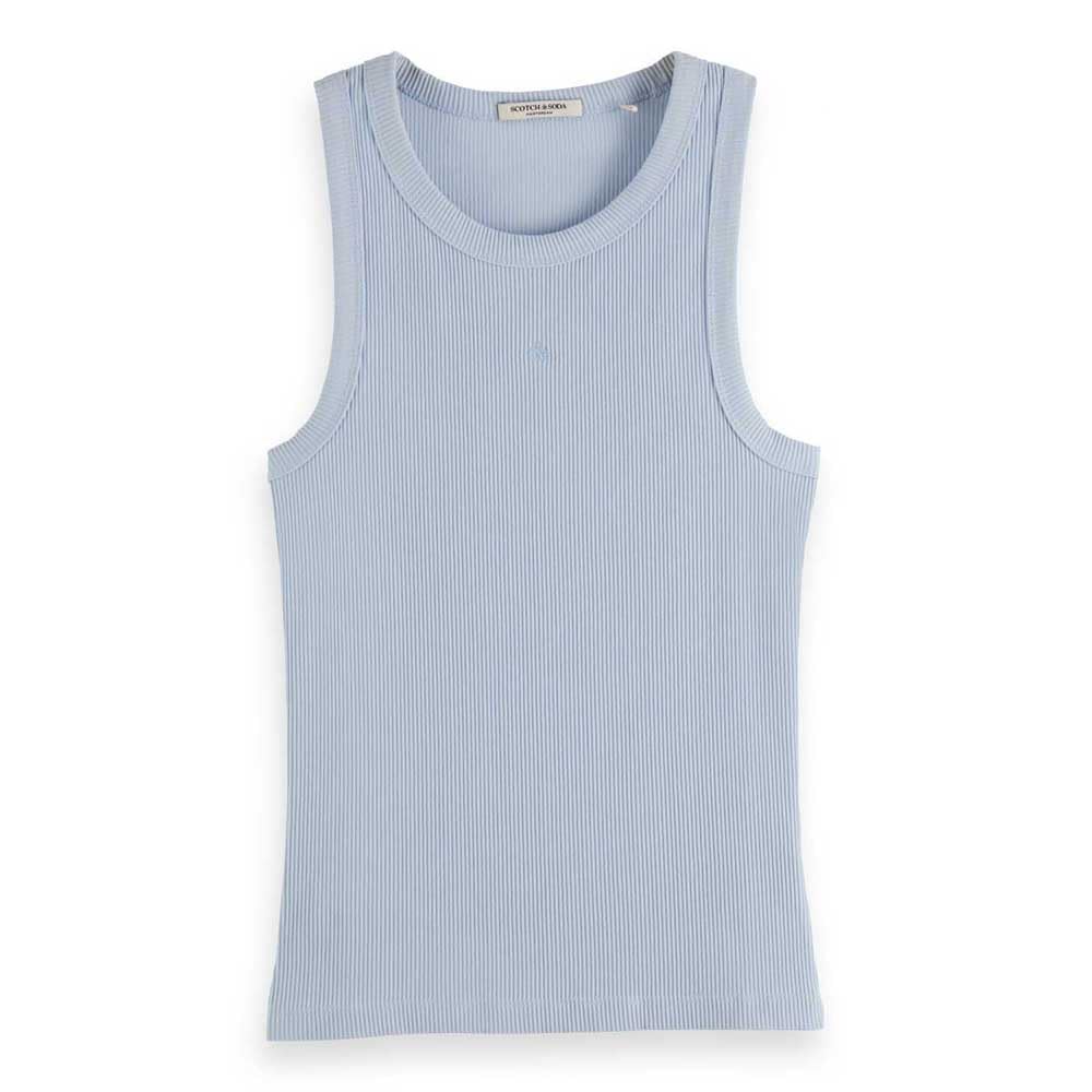 Scotch & Soda Women's Bib Racer Tank Top, Shirting Blue, XS