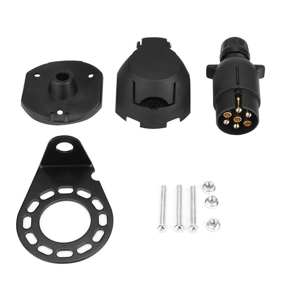 Beennex 12N 7Pin Trailer Plug Socket Connector Adapter Bracket for Trailer Caravan Towing Towbar