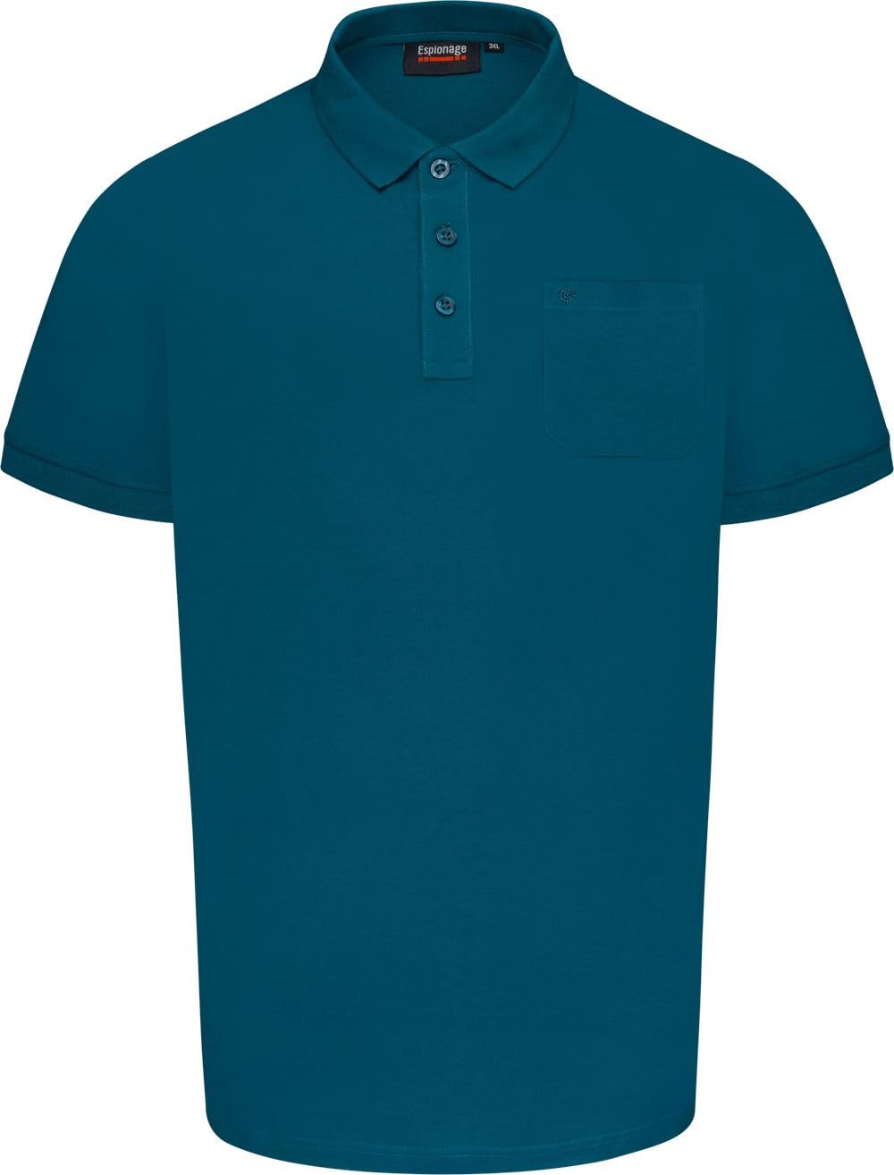 Espionage Mens Pique Pocket Short Sleeve Polo Shirt - Blue - 7XL