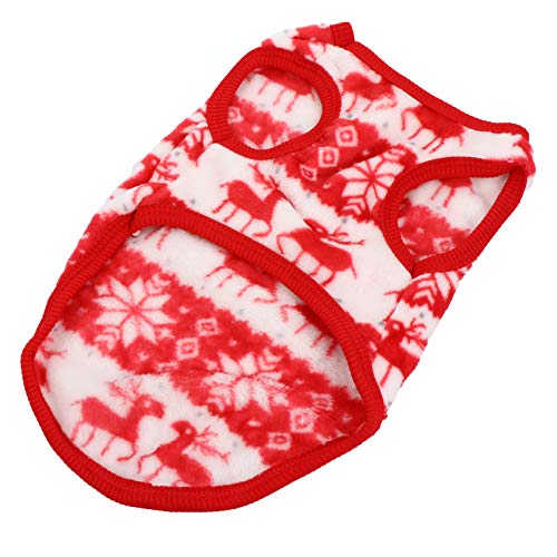 iplusmile 1個 ペットの スマスドレス 犬 スマスパーティーペットコスチューム スマス衣装 ダックスフンド ぬいぐるみ トナカイの服 スマス猫衣装 サンゴフリース