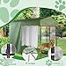 Outdoor Dog Kennel Cover Half Coverage for 8'Dx4'Wx6'H 600D Heavy Duty Waterproof Kennel Covers for Dog Cages(Cover Only) Greenish Color