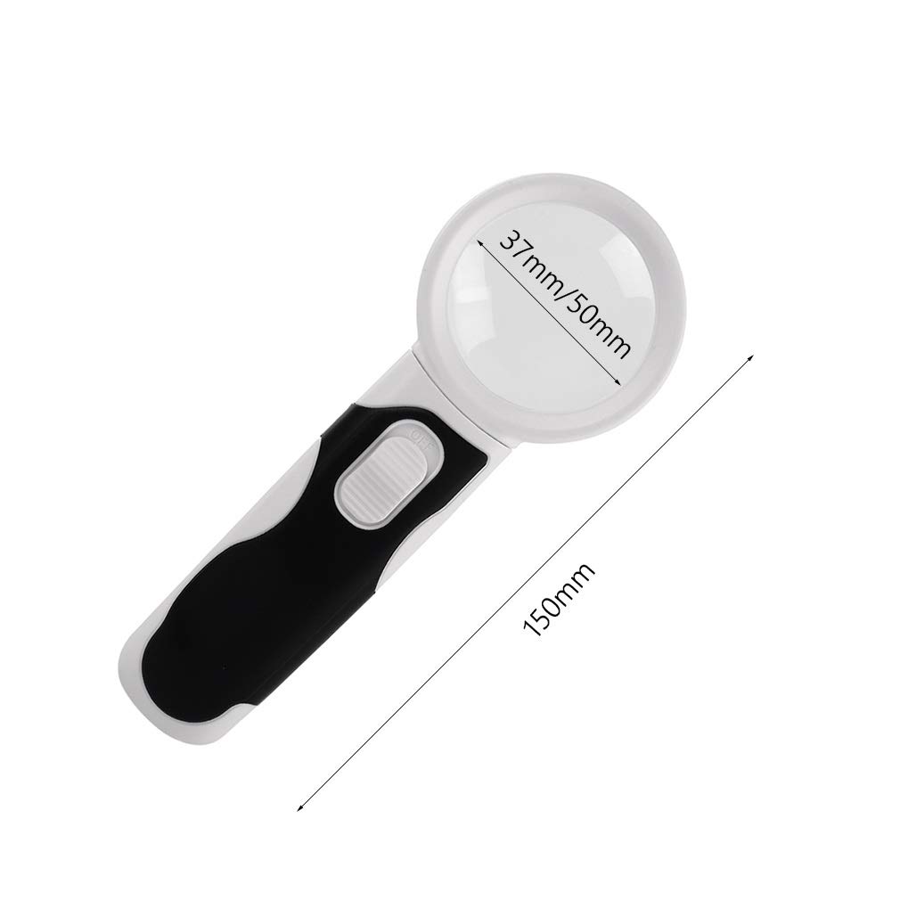 Lente di ingrandimento per lettura Lente di ingrandimento illuminata a LED Lente di ingrandimento portatile Lente di ingrandimento infrangibile per lettura Luci a LED per bambini Lente di ingrand