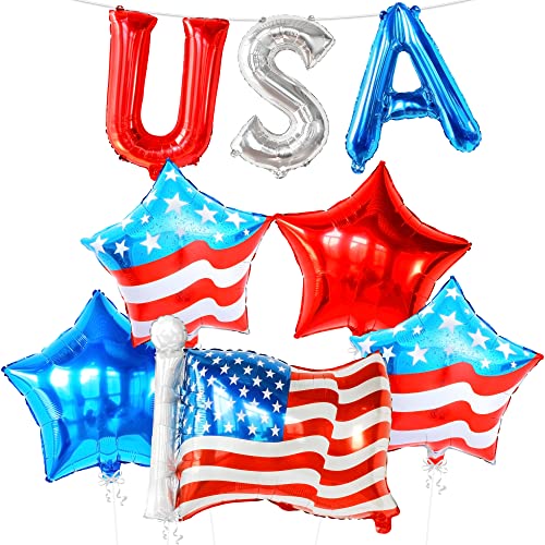 Katchon, Usa Balloons For 4Th Of July Decorations - Big 26 Inch, Pack Of 8 | Fourth Of July Balloons | American Flag Balloons, American Balloons For Fourth Of July Decorations | 4Th Of July Balloons #TOP29