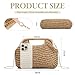 Imagen de EVEOUT Clutch de Paja Trenzada con Cadena Mujer Boho Bolso Tejido para Fiesta Bodas Verano Bolsos de Mano Rafia Sintética para Playa Vacaciones