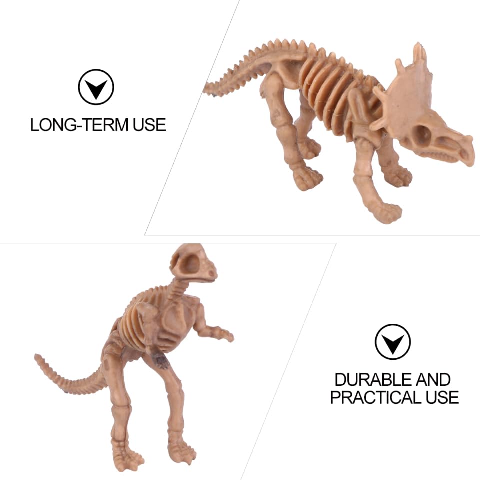 GALPADA Simulation Dinosaur Toy 12Pcs Plastic Skeleton Model Educational Dinosaur Decor for Kids Halloween Pretend Play and Collection - Image 4