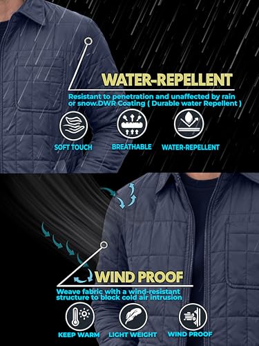 Image of URBAN BUCK Packable Puffer Jacket for Men Lightweight Winter Windproof & Water Repellent Hiking Jackets