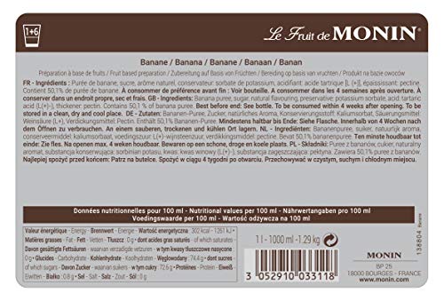 Monin Puree Platano - 1000 ml - Imagen 5