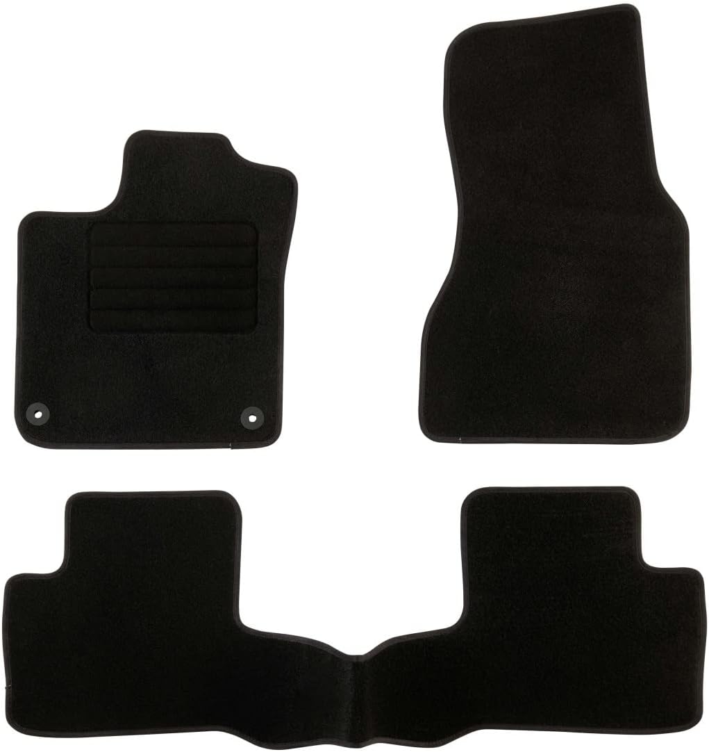 1765254 Car Floor mat - Custom Made - 3 Pieces - Anti-Slip - Black Carpet 900g/m² - Velours Finish - Range Star - Steering Wheel Left